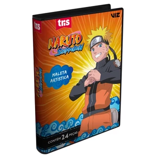 Estojo Matela Artistica NARUTO Pincel Giz Apontador 24 pcs