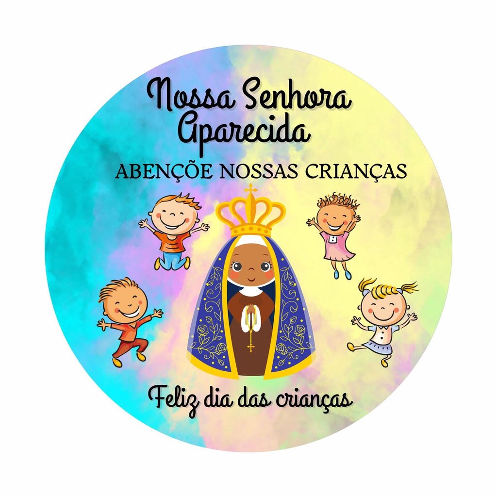 Painel de Tecido Nossa Senhora Aparecida Dia das Crianças Fundo ...