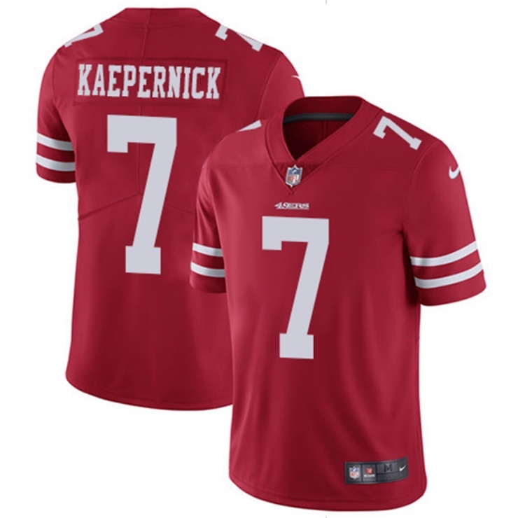 Crismas De São Francisco Nfl San 49ers # 7 Kaepernick 10 Garoppolo Camisa Vermelha Branca Preta De Futebol Americano 2024