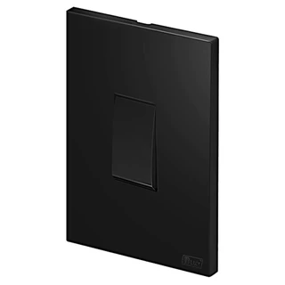 Interruptor Preto Vertical Preta Fosca Recta Blux