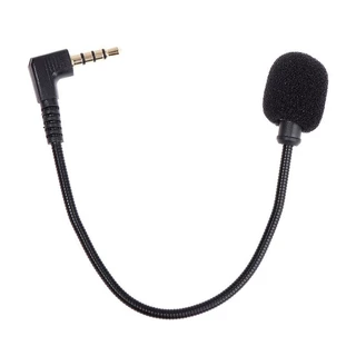 Microfone P3 com Haste Flexível Preto 18cm para Celular Computador Câmera Headset