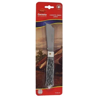 Canivete Basic Inox Corneta Lamina Larga Uso Geral