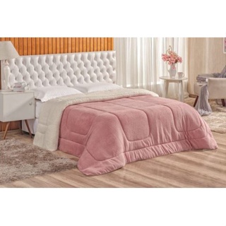 Coberdrom Edredom Casal Queen Sherpa Imita Pele de Carneiro 2,40m x 2,20