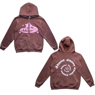 Mmiot American Retro Fashion Hoodie Jacket Casaco De Moda Americano Homens E Mulheres Mais Tamanho 4TUNE Carta Estrela Imprimir Camiseta Com Zíper Solto Y2K Harajuku Casual Streetwear Casais Sweatshirt