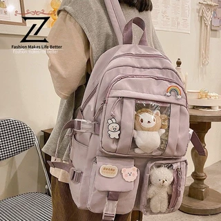 Mochila Estudantil Feminina De Grande Capacidade Do Ensino Médio Escolar Coreana À Prova D