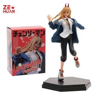 Anime Chainsaw Man Denji ＆ Pochita Blood 19cm PVC Figure Statue toy Gift