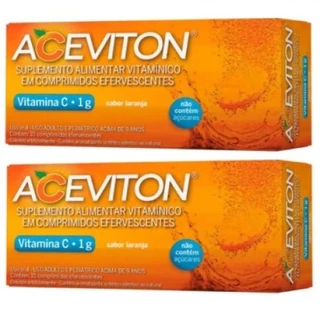 Kit com 2 - Cimed Vitamina C 10 Cpr Efervescentes Aceviton 1g em Oferta na Shopee
