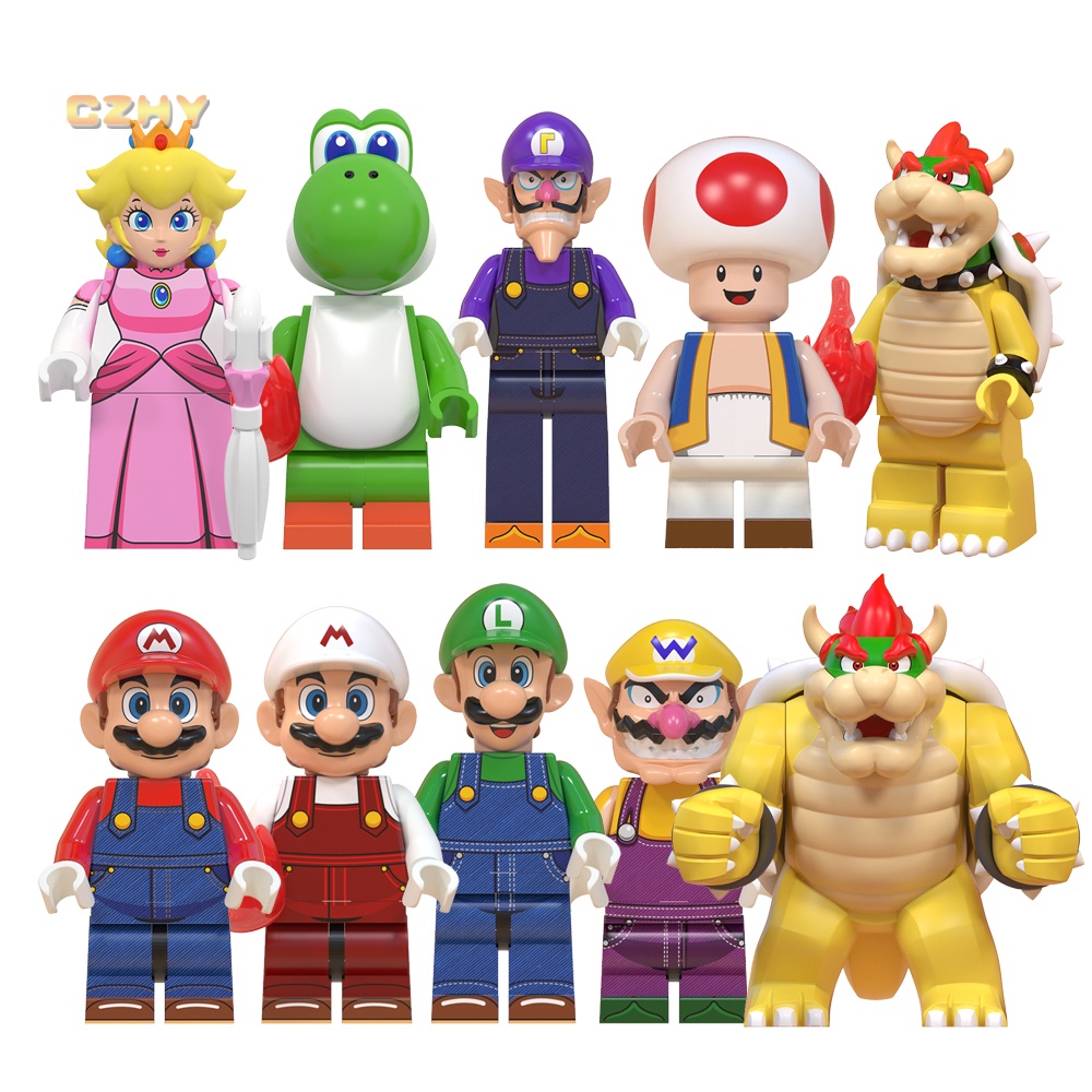 Mini Koopa Figuras Super Kinopio Wario Luigi Bloco De Construção Educacional Brinquedos Para Crianças WM6103