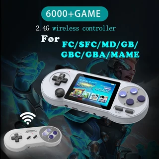 Gogogocat Leitor De Jogos Portátil De 3 Polegadas IPS Mini Console Retro 6000 Saída AV Para Presente GBA/Sega/Dendy/SNES