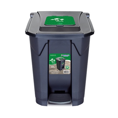 LIXEIRA CESTO RECICLÁVEL 60 LITROS GRANDE SALÃO LIMPEZA ORGANIZADOR ...