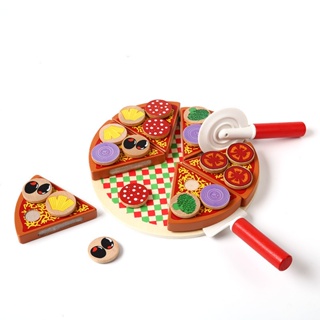 Brinquedo de corte magnético jogar pizza fingir jogo modelo pizzas jogar  comida brinquedo de aprendizagem precoce