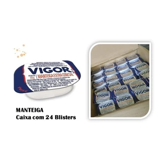 Manteiga extra blister com sal Vigor com 24 unidades