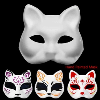 Máscara De Gato Branco Therian Mask Prom Supplies 20 Unidade