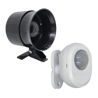 Kit Sirene e Sensor de Presença bivolt 110V 220V Para alarme