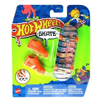 HOT WHEELS SKATE DE DEDO + TENIS HGT46 - MATTEL –