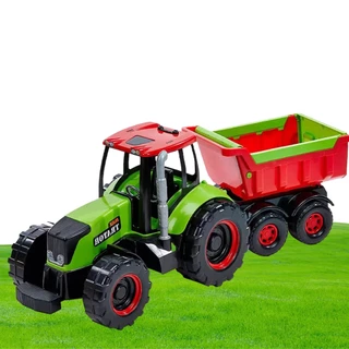 Trator Max Caçamba Articulado Gigante 78 Cm Construção Reboque Agrícola Fazenda Brinquedo Caminhão