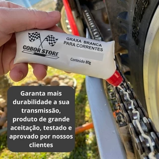 Graxa branca lubrificante para corrente de moto 80g bicicleta bike portão maquinas motores melhor em Oferta na Shopee
