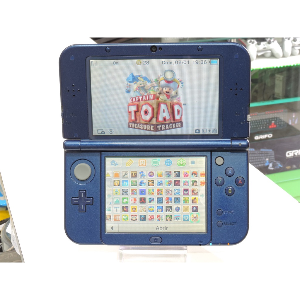 USADO: Nintendo NEW 3DS XL Desbloqueado Cartão 64GB e mais de 50 jogos