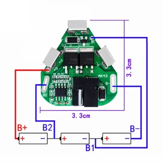 VOKTTA 3S 12.6V 6A BMS Placa De Proteção De Bateria De Íon-Lítio De 18650 Equalizadora Banco De Energia Para Broca Elétrica