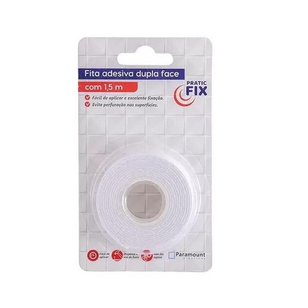 Fita Dupla Face 19mm x 1,5m Fixa Quadro Espelho Cola Forte | Shopee Brasil