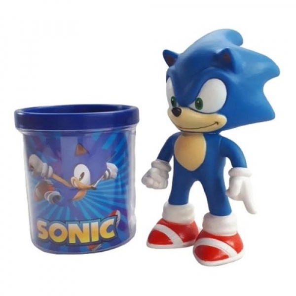 Boneco Do Personagem Sonic O Filme Articulado + Caneca 350ml