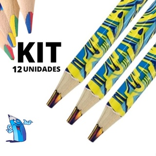 KIt 12 Lapis Arco Iris Jumbo Rainbow 5.0MM