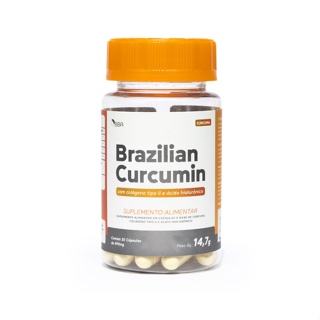 Brazilian Curcumin Suplemento Alimentar com Colágeno Tipo II C/30 Cápsulas