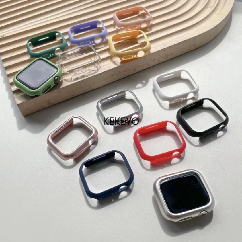 Estojo Metálico Para Relógio Apple Série 8 7 41mm 45mm De Alumínio De Liga iWatch 6 SE 5 40mm 44mm Tampa Protetora Da Estrutura