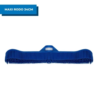 Maxi Rodo 34cm Vassoura Inteligente Silicone 2 Em 1 Sem Cabo Azul Bralimpia Limpeza de Sujidades