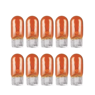 10X Lampada Pisca Lateral Vidro 12vW5W W2.1X9.5D T10 Laranja