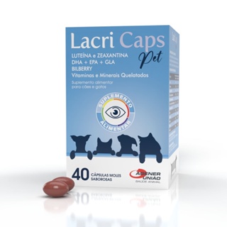 Suplemento Cães e Gatos Lacri Caps Pet 40 Caps Moles