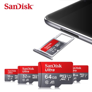Sandisk Original Sd Tf Microsd Ultra A1 Classee 10 128 Gb / 256 Gb / 512 Gb / 64 Gb / 32 Gb / 16 Gb / 8 Gb