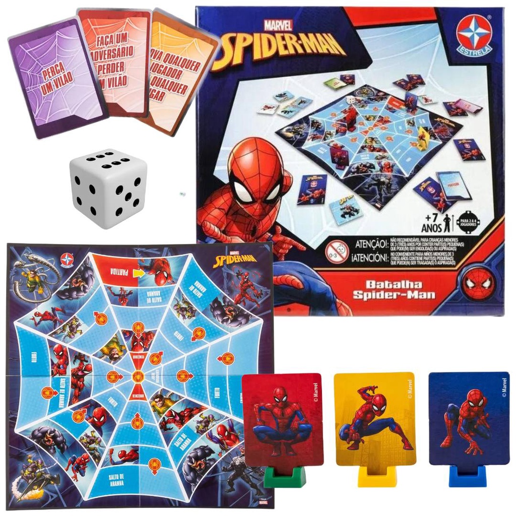 Jogo Infantil Batalha Spider Man Brinquedo Homem Aranha | Shopee Brasil