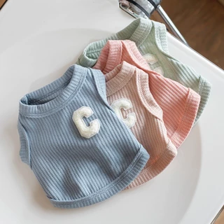 『 Hipidog 』 Puppy Roupas De Verão Para Cães Shih Tzu Masculinas E Femininas Respiráveis Gatos De Estimação Pequenos Finos