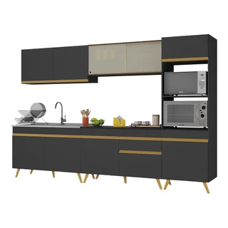 Armário de Cozinha Completa 302cm Veneza Multimóveis V3750
