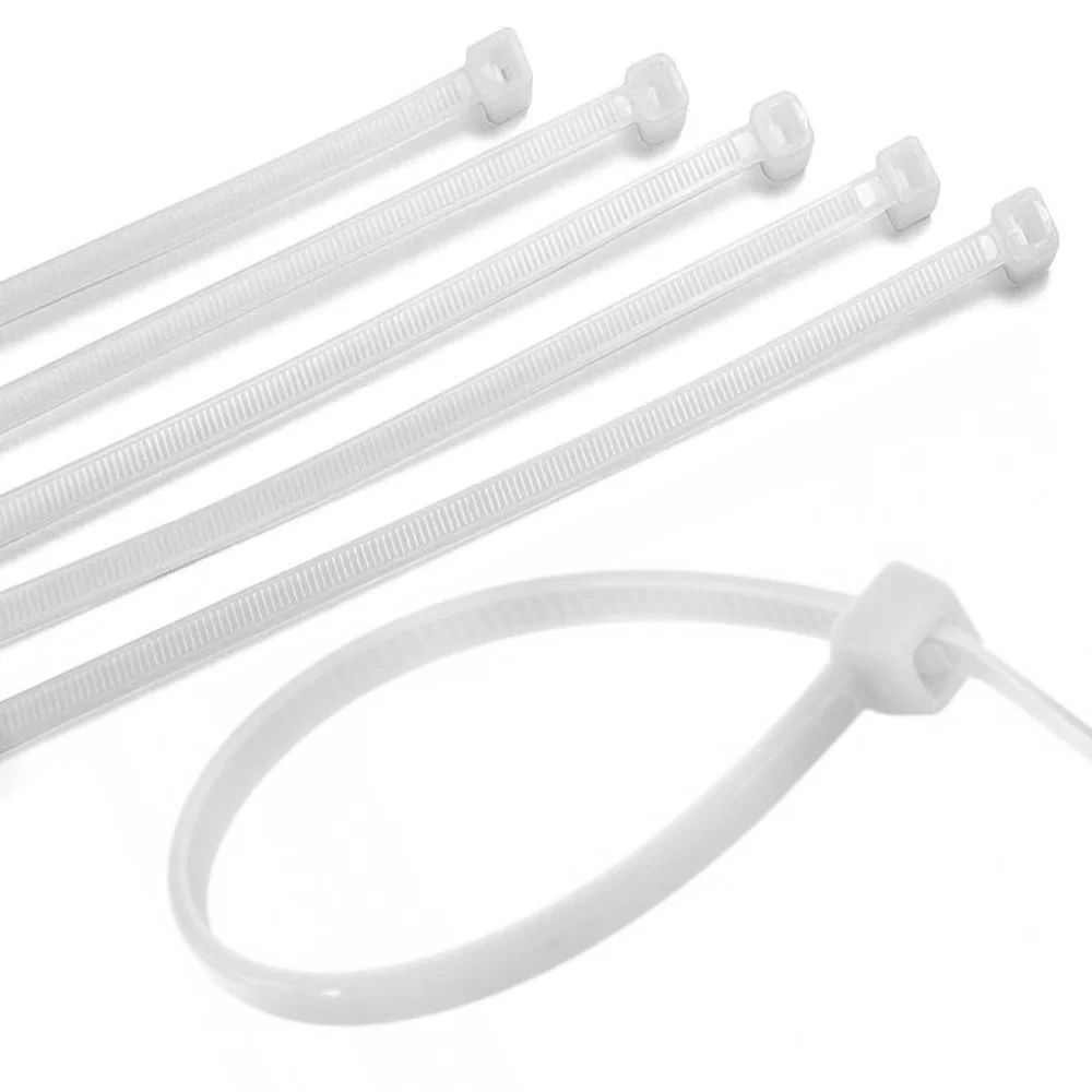 Abraçadeira de Nylon Cinta 200x2,5mm 100 Pçs Branca Decorlux