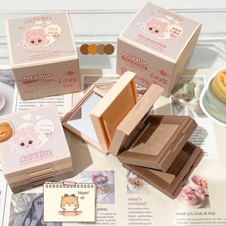 Valor De Arte Cute Little Box Destaque Contorno Blush Uma Caixa De Quatro Camadas Paleta De À Prova De Água Mate Natureza