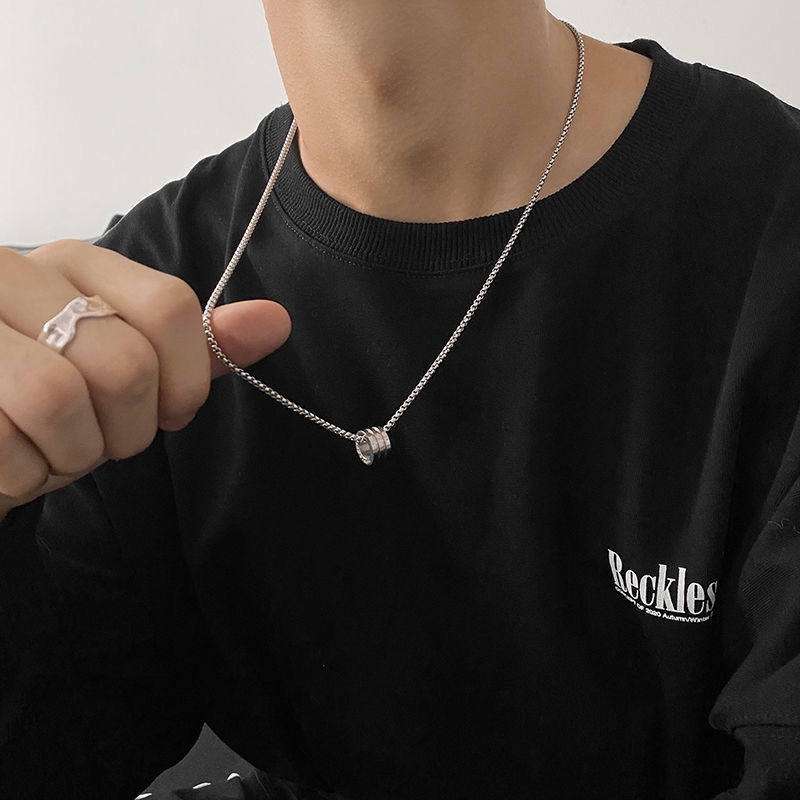 Moda Ins Style Pingente De Cintura Pequena Hip Hop Punk Homens Clássico Colar Corrente De Aço Titânio Material Resistente Ao Desbotamento E À Ferrugem Não Alérgico