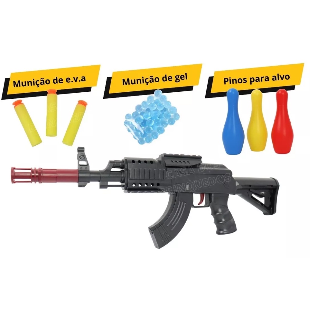 Rifle De Gel Arma Com Dardos Orbeez Bolinhas Alvo Divertido | Shopee Brasil