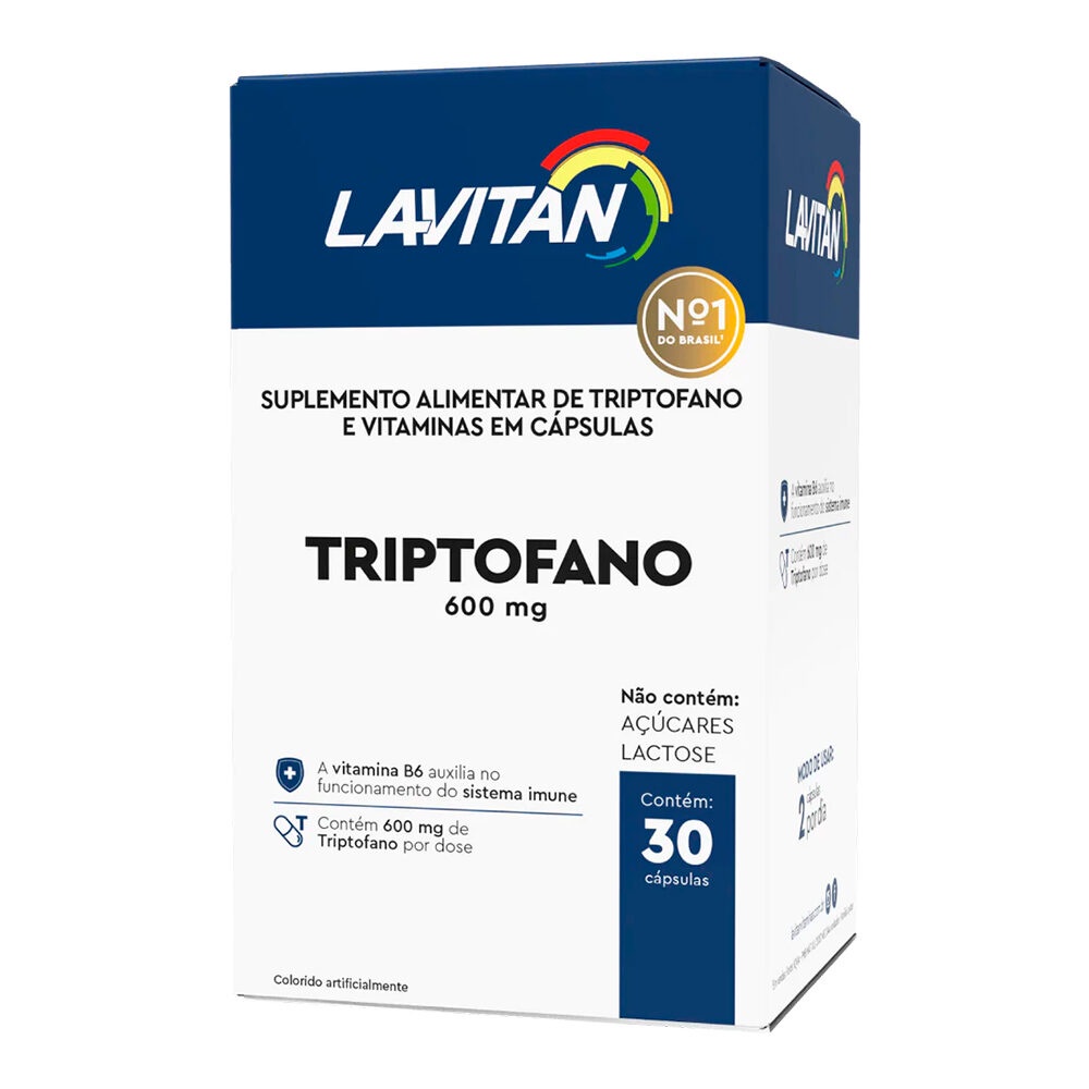 Kit C/ 60 Suplemento De Triptofano 600mg E Vitaminas Lavitan | Shopee ...