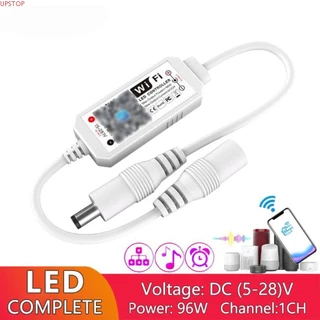 Controlador De Fita LED UPSTOP , Controle De Voz Dimmer Monocromático , Home Mini DC5-28V WiFi Inteligente Para Fitas 5050 3528 COB