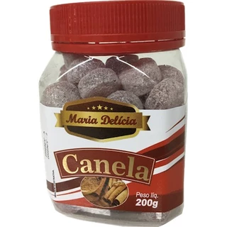 Pote Bala dura Sabor Canela 200g
