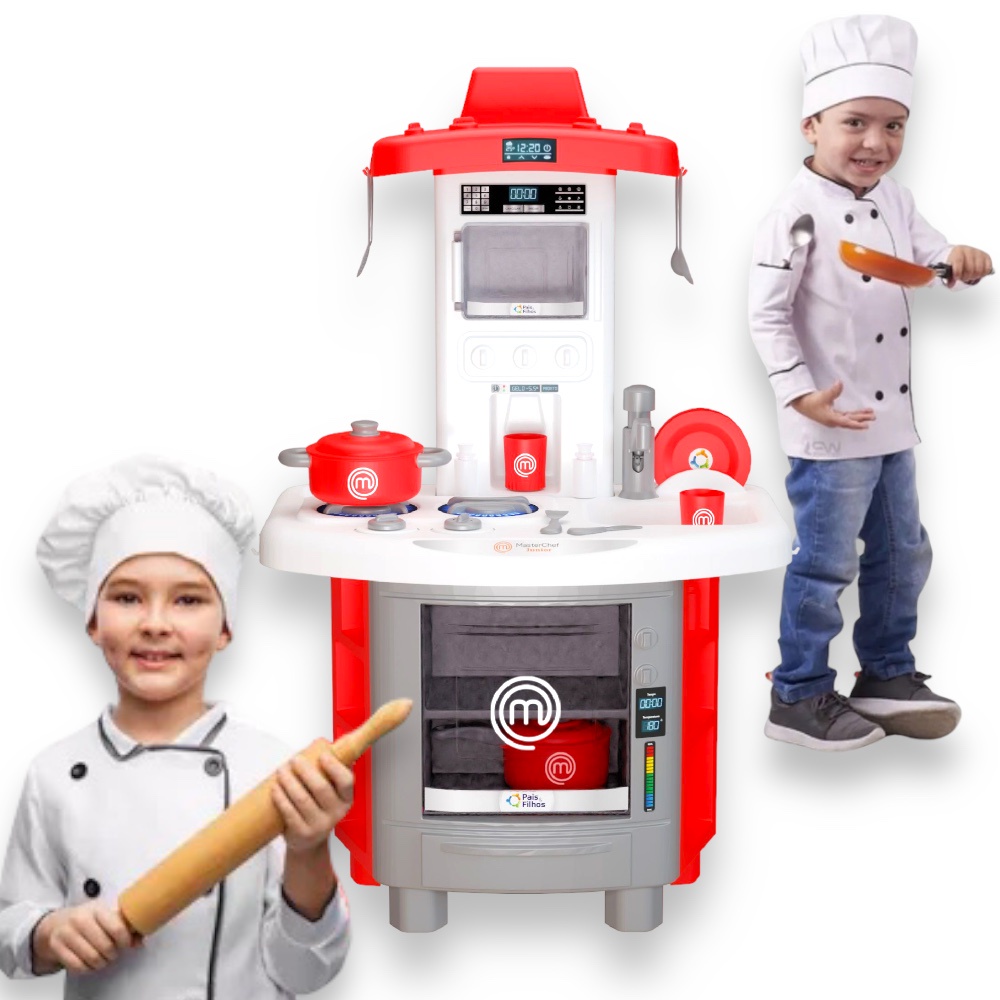 Kit Cozinha Fogão Infantil De Masterchef Completa Sai Água | Shopee Brasil