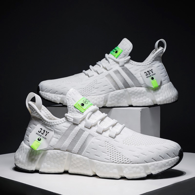 Sapatos De Corrida Masculina De Malha Elástica Leve Para Esportes Casual Caminhadas Ao Ar Livre Mulheres De Verão Respiráveis Tamanho Do Casal De 36-46