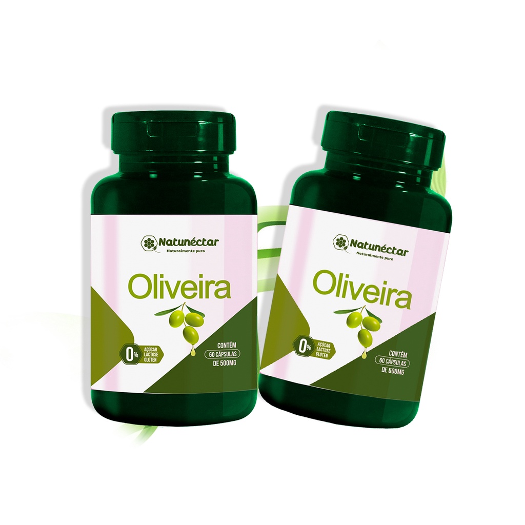 Kit 2 Potes Extrato Folhas Oliveira Puro Suplemento Alimentar Olea Europaea Natunectar 120 4717