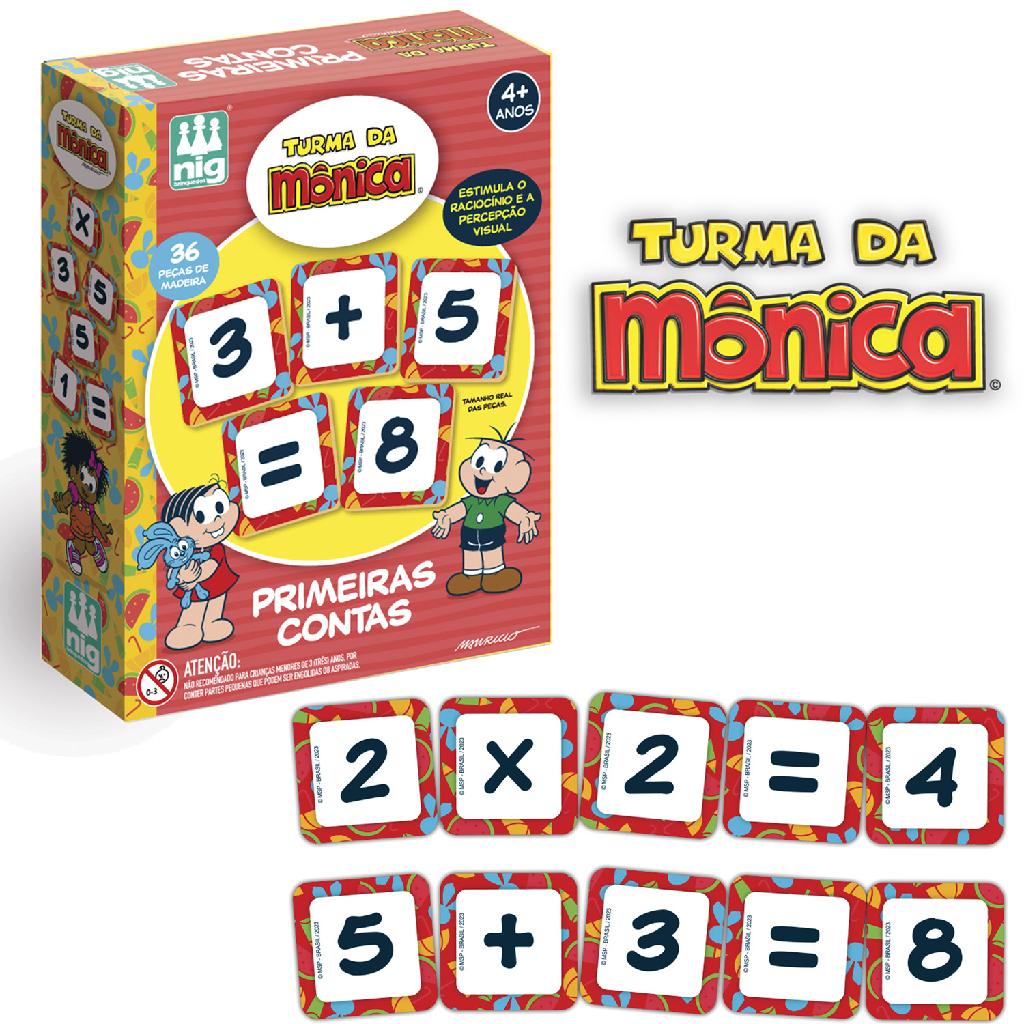 Jogo Primeiras Contas Turma da Mônica Matemática Educativo 36 Pçs Em ...