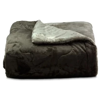 Edredom Buettner Queen Plush Flannel Dupla Face 240mx260m Chocolate Escuro e Chocolate Claro