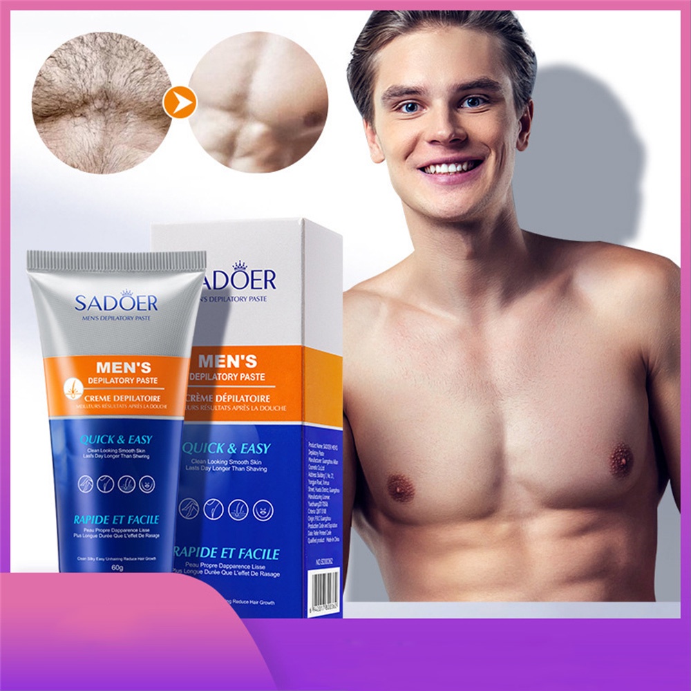 SADOER Creme Refrescante Suave E Não Irritante Para Depilação Masculina ...