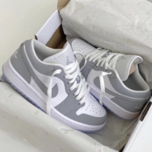Tenis Air Jordan 1 cinza/branco Low Cano Baixo Promoção -