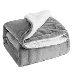Cobertor Para Bebê Manta Soft Com Sherpa 0,90x1 Metro Cinza
